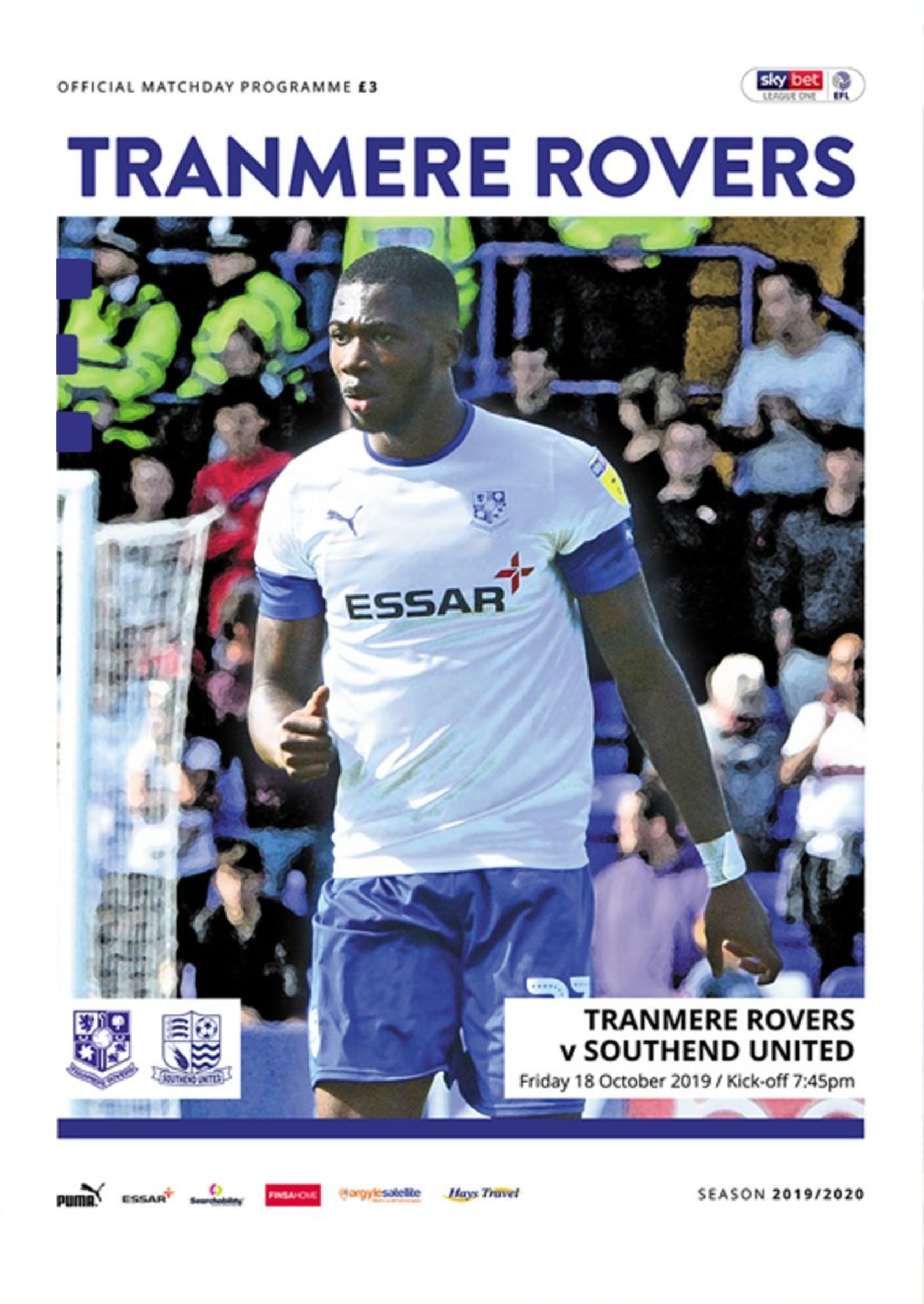 Match Programme for 18/10/2019