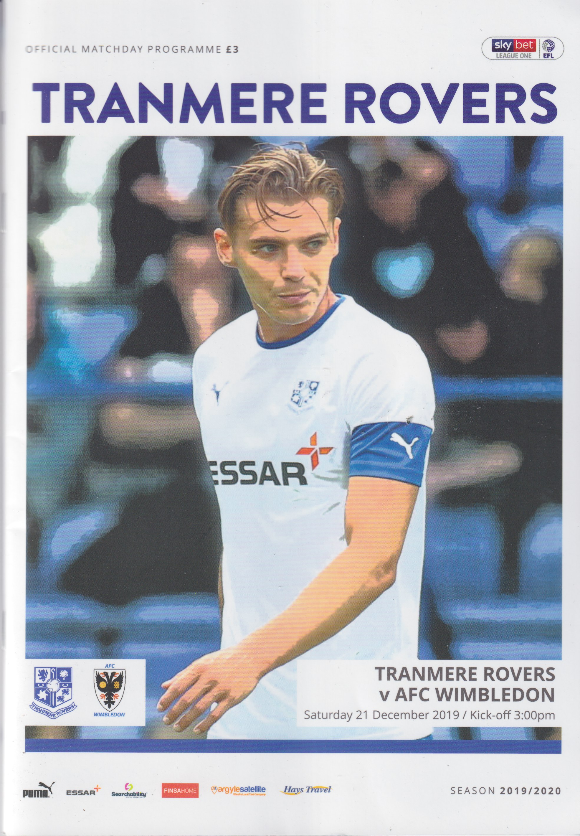 Match Programme for 21/12/2019