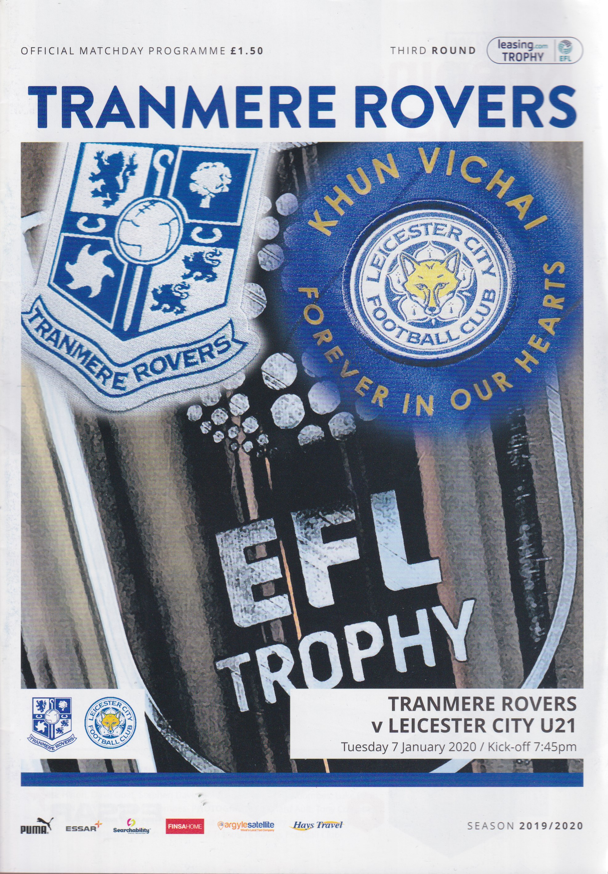 Match Programme for 07/01/2020