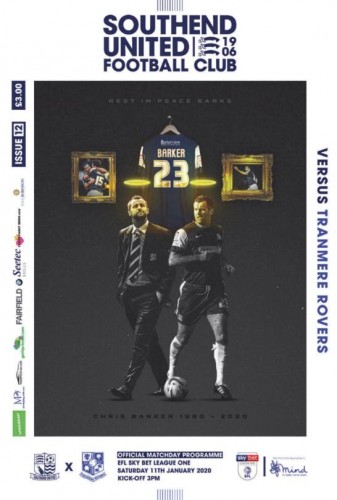 Match Programme for 11/01/2020