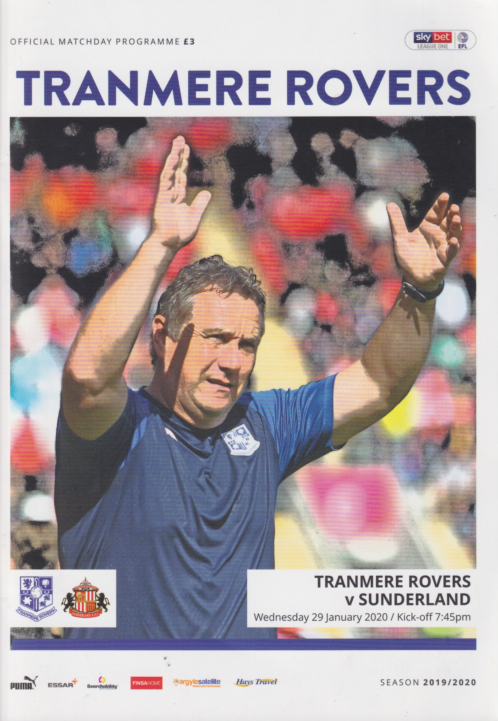 Match Programme for 29/01/2020