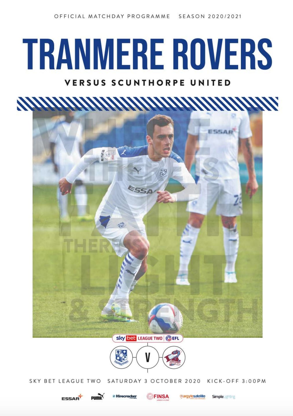 Match Programme for 03/10/2020