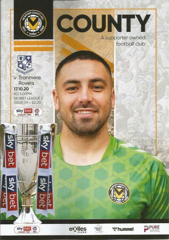 Match Programme for 17/10/2020