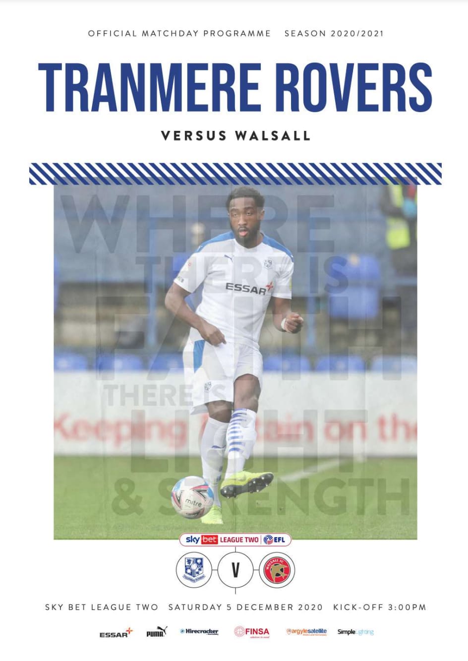 Match Programme for 05/12/2020