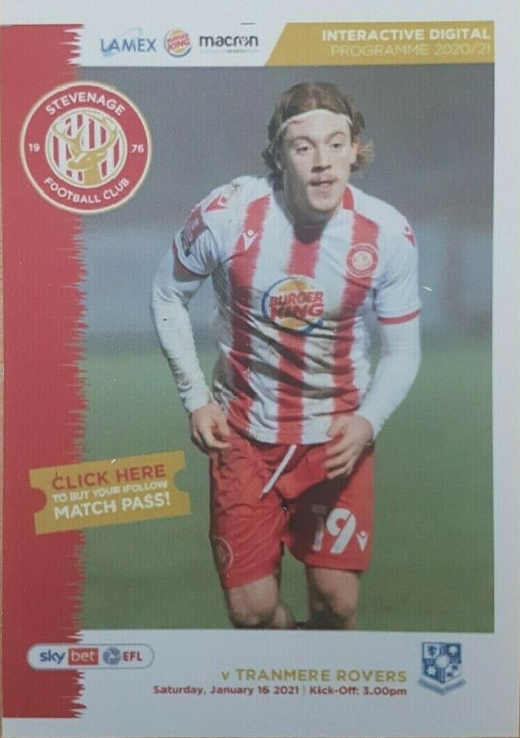 Match Programme for 16/01/2021