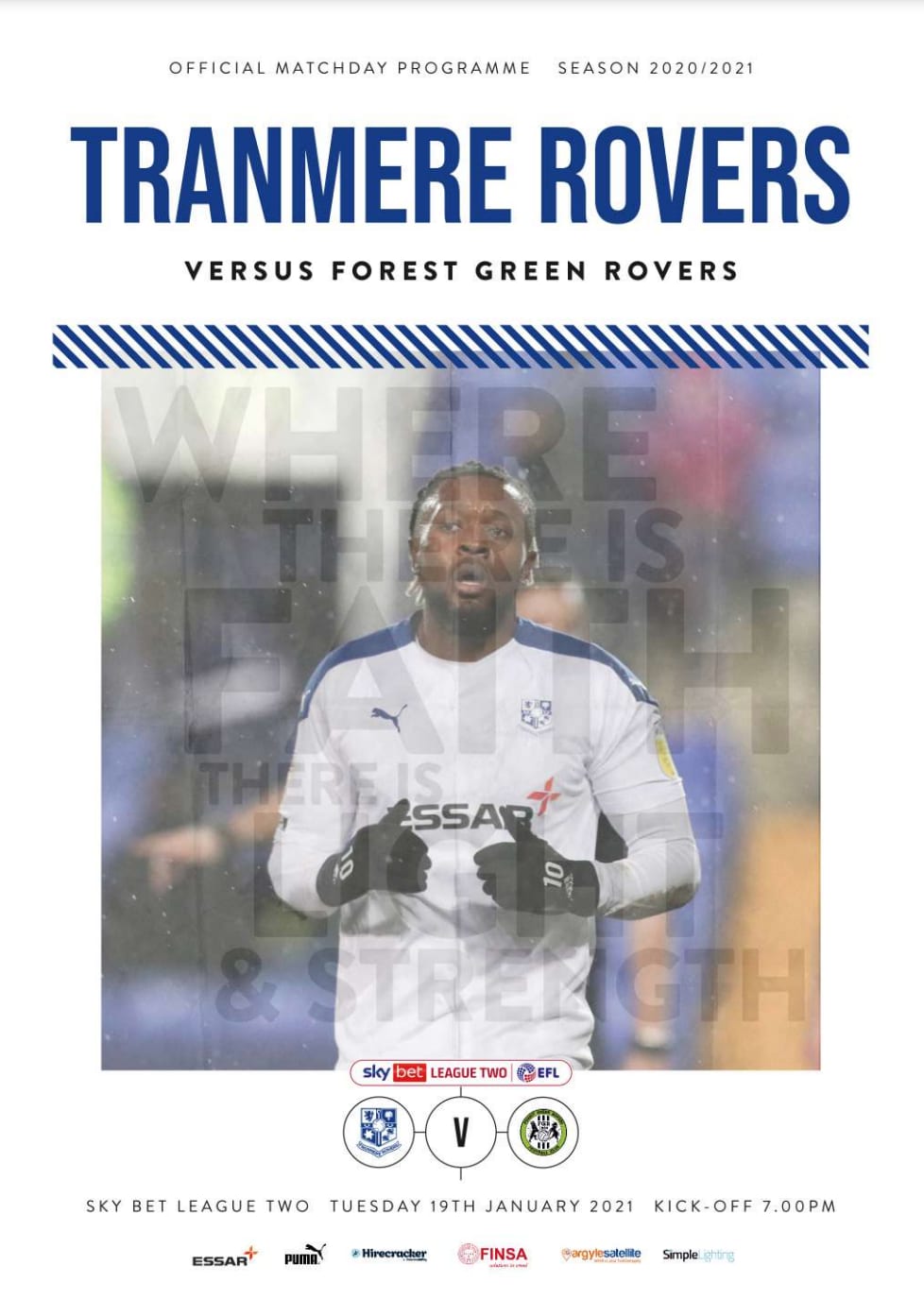 Match Programme for 19/01/2021