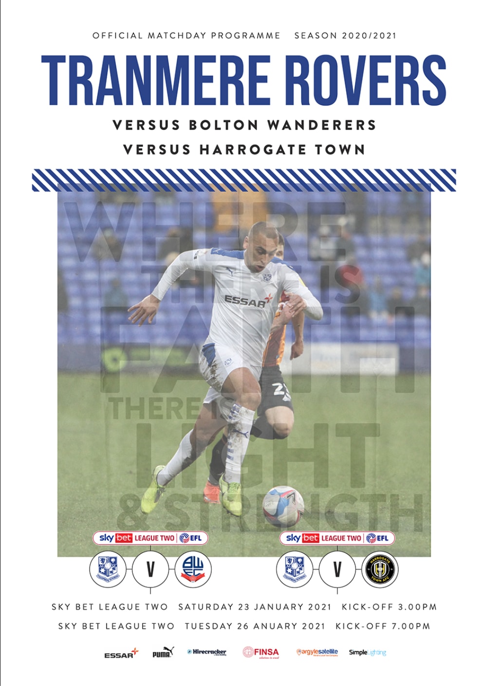 Match Programme for 23/01/2021
