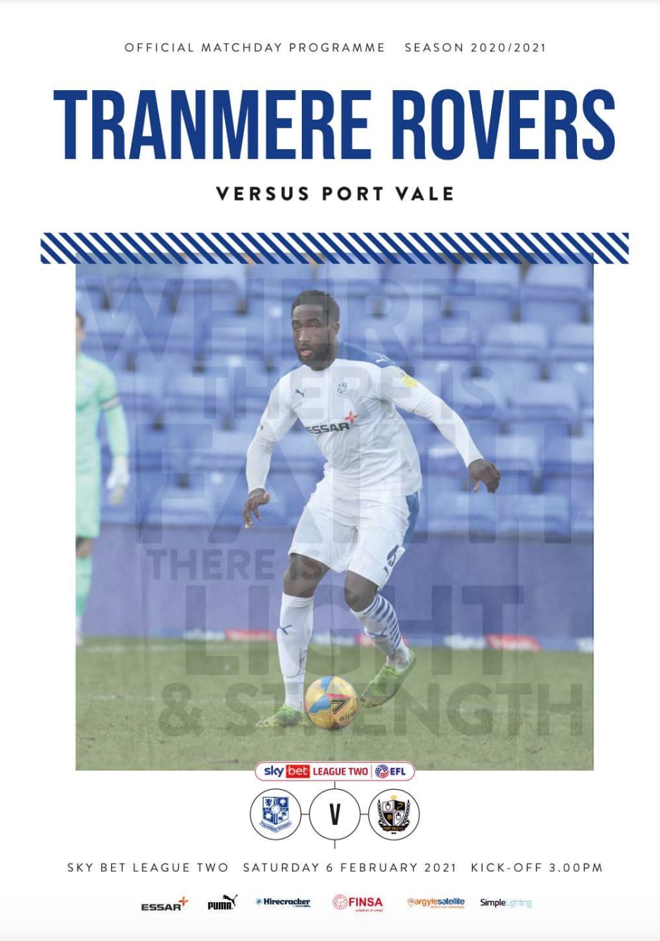 Match Programme for 06/02/2021