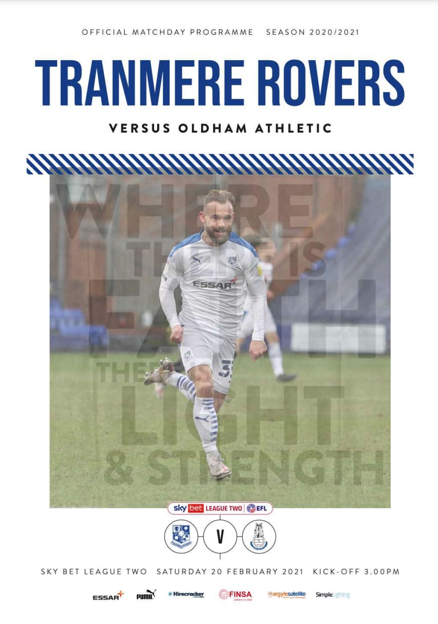 Match Programme for 20/02/2021