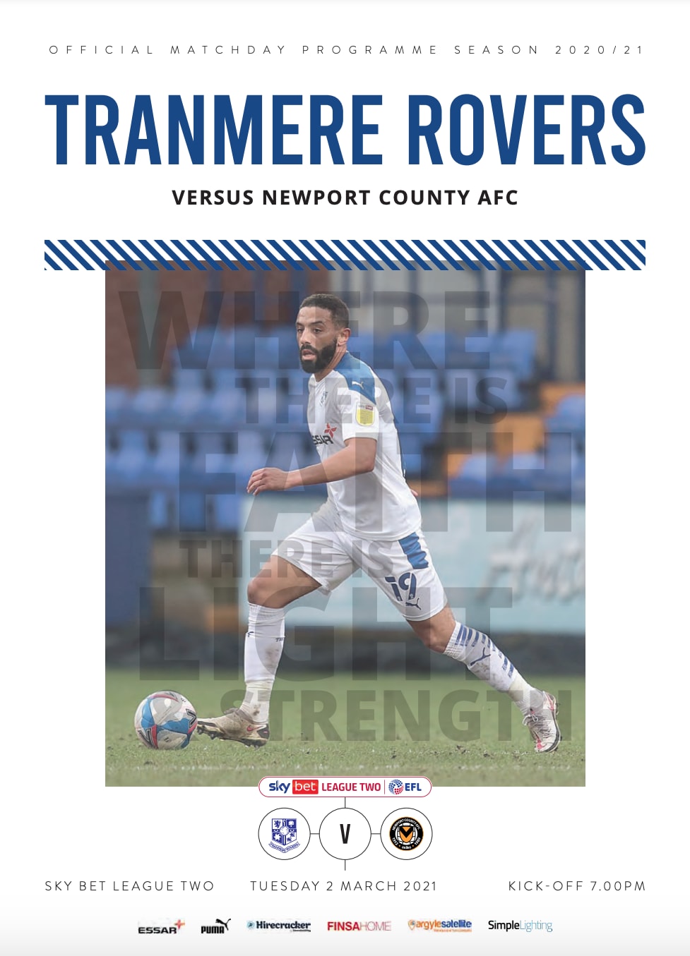 Match Programme for 06/03/2021