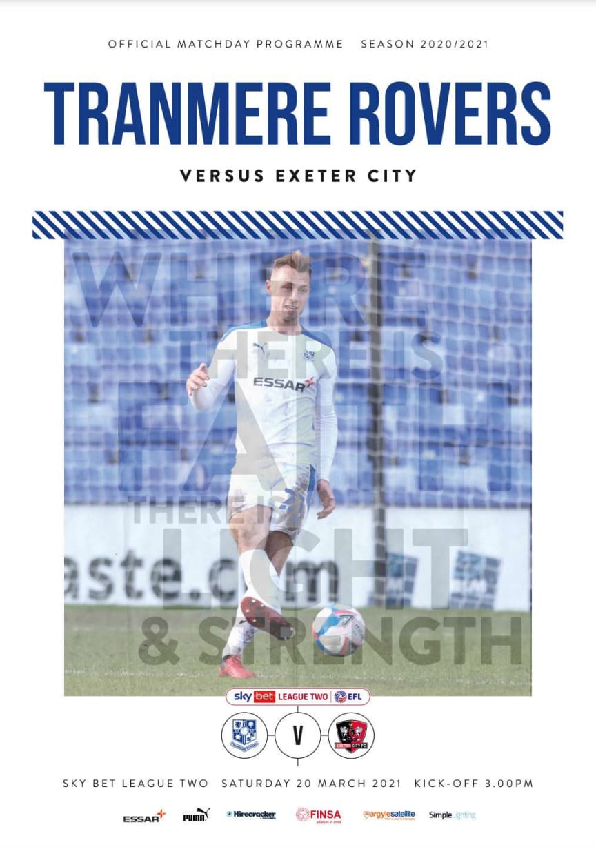 Match Programme for 20/03/2021