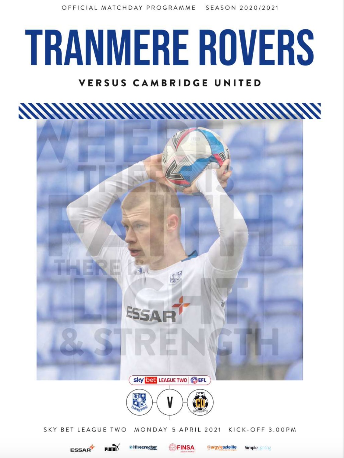 Match Programme for 05/04/2021