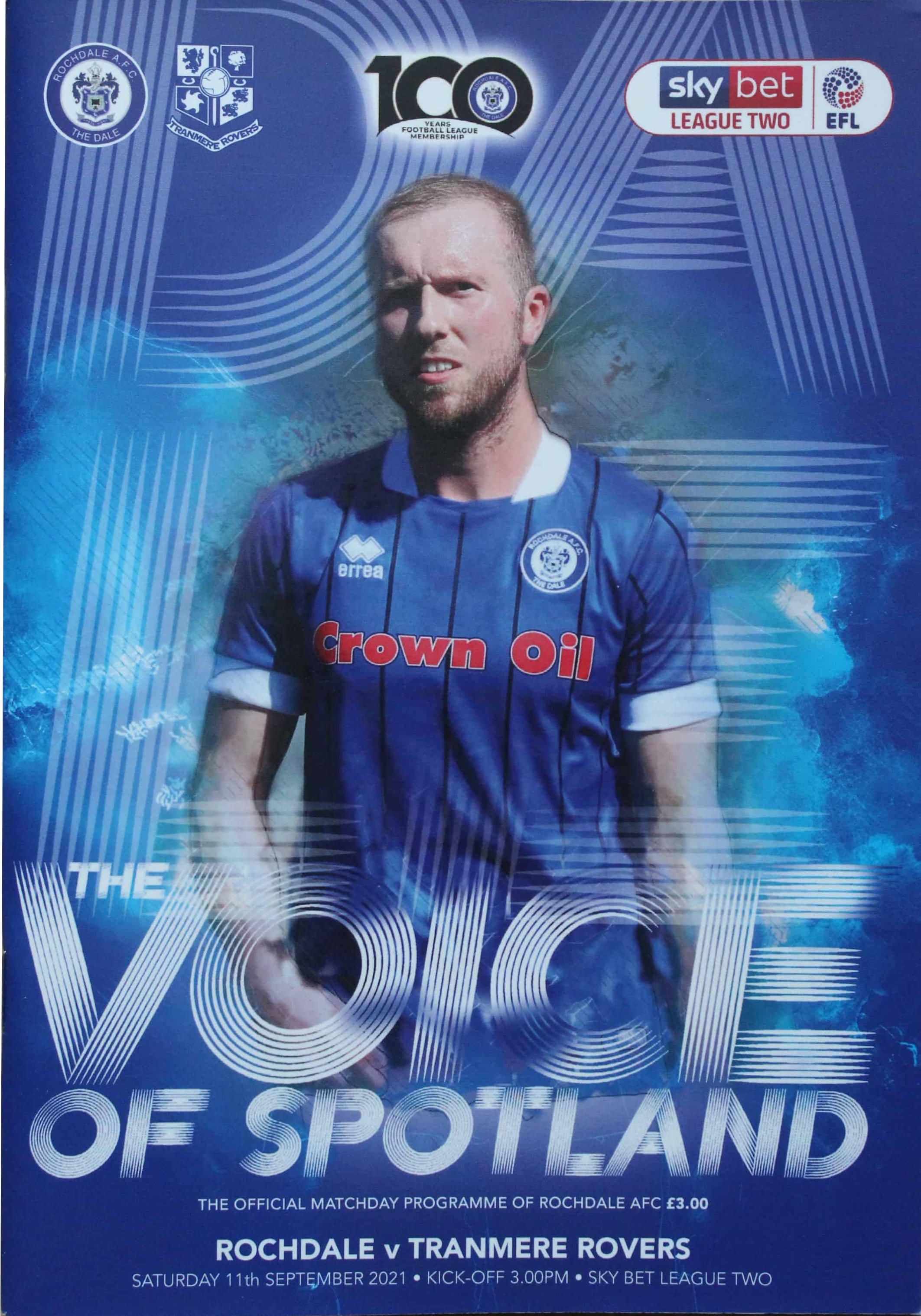 Match Programme for 11/09/2021