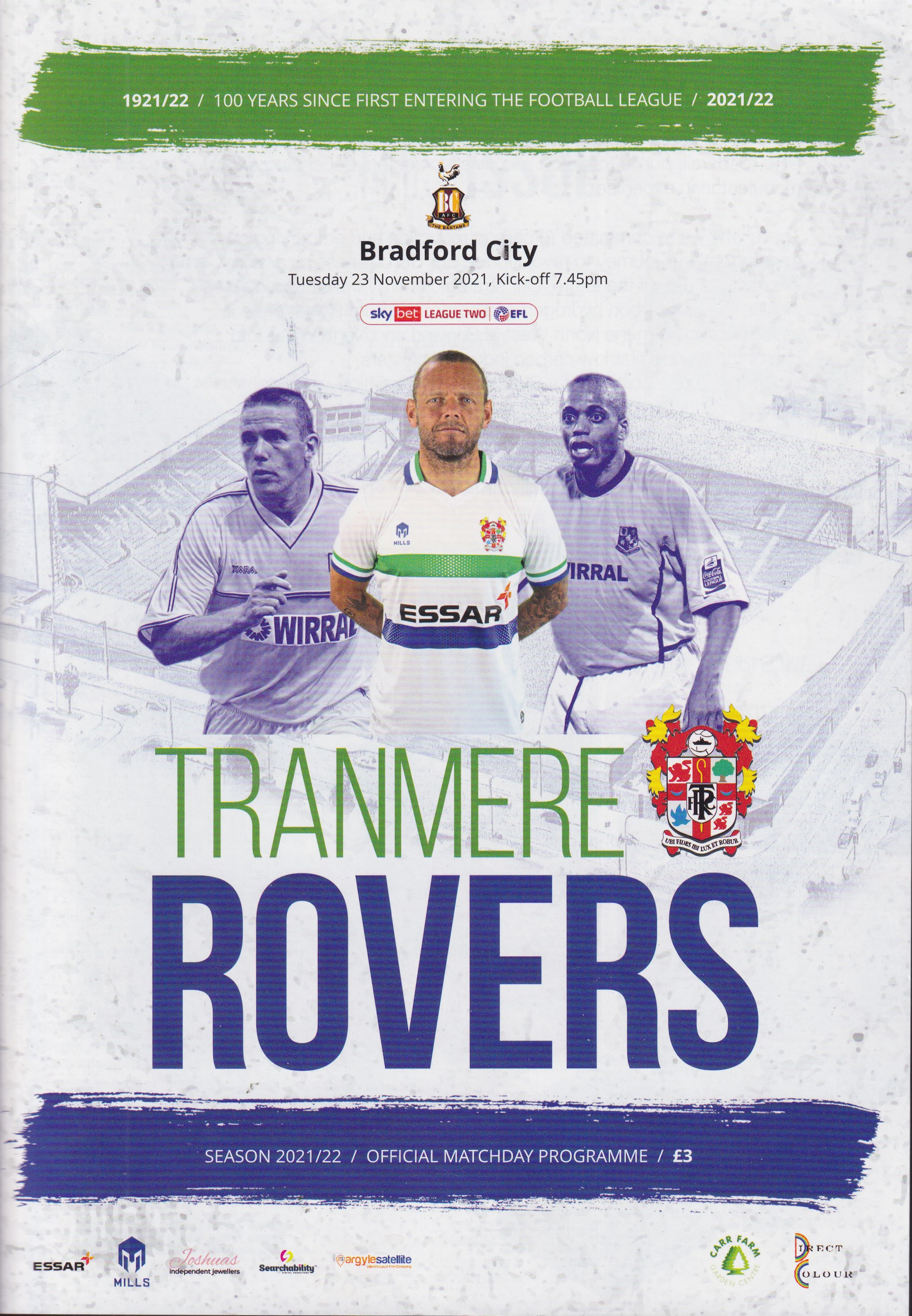 Match Programme for 23/11/2021