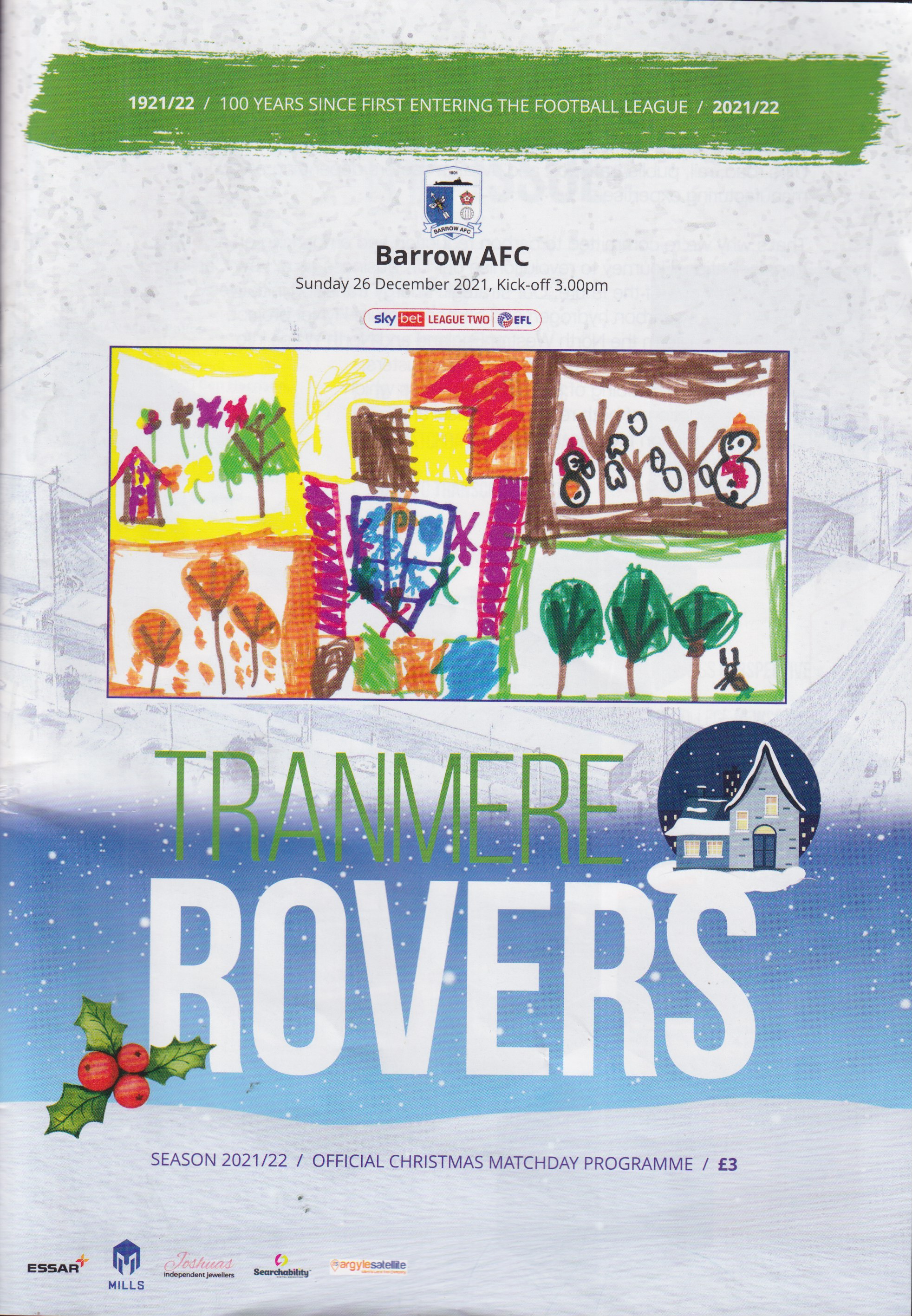 Match Programme for 26/12/2021