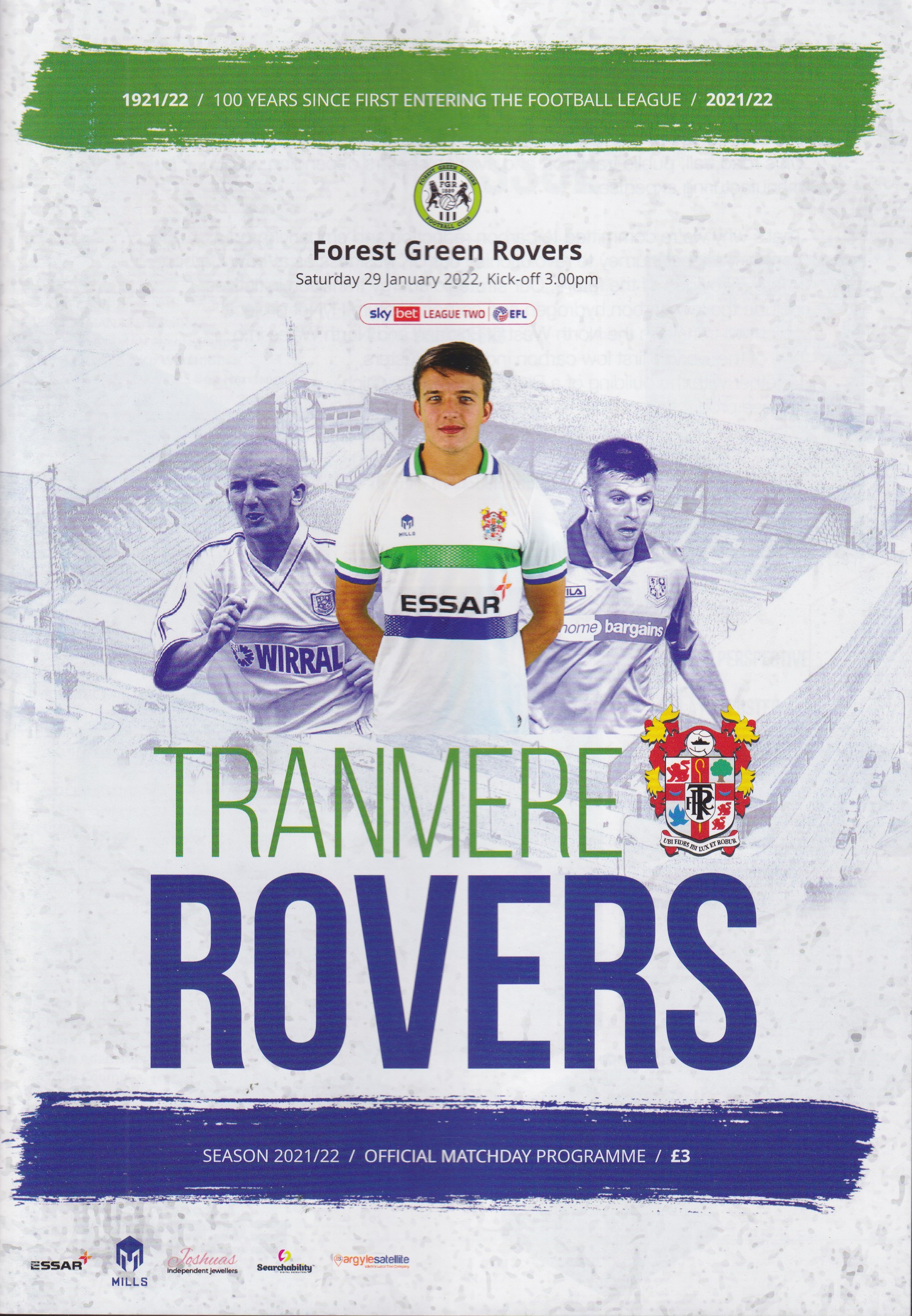 Match Programme for 29/01/2022