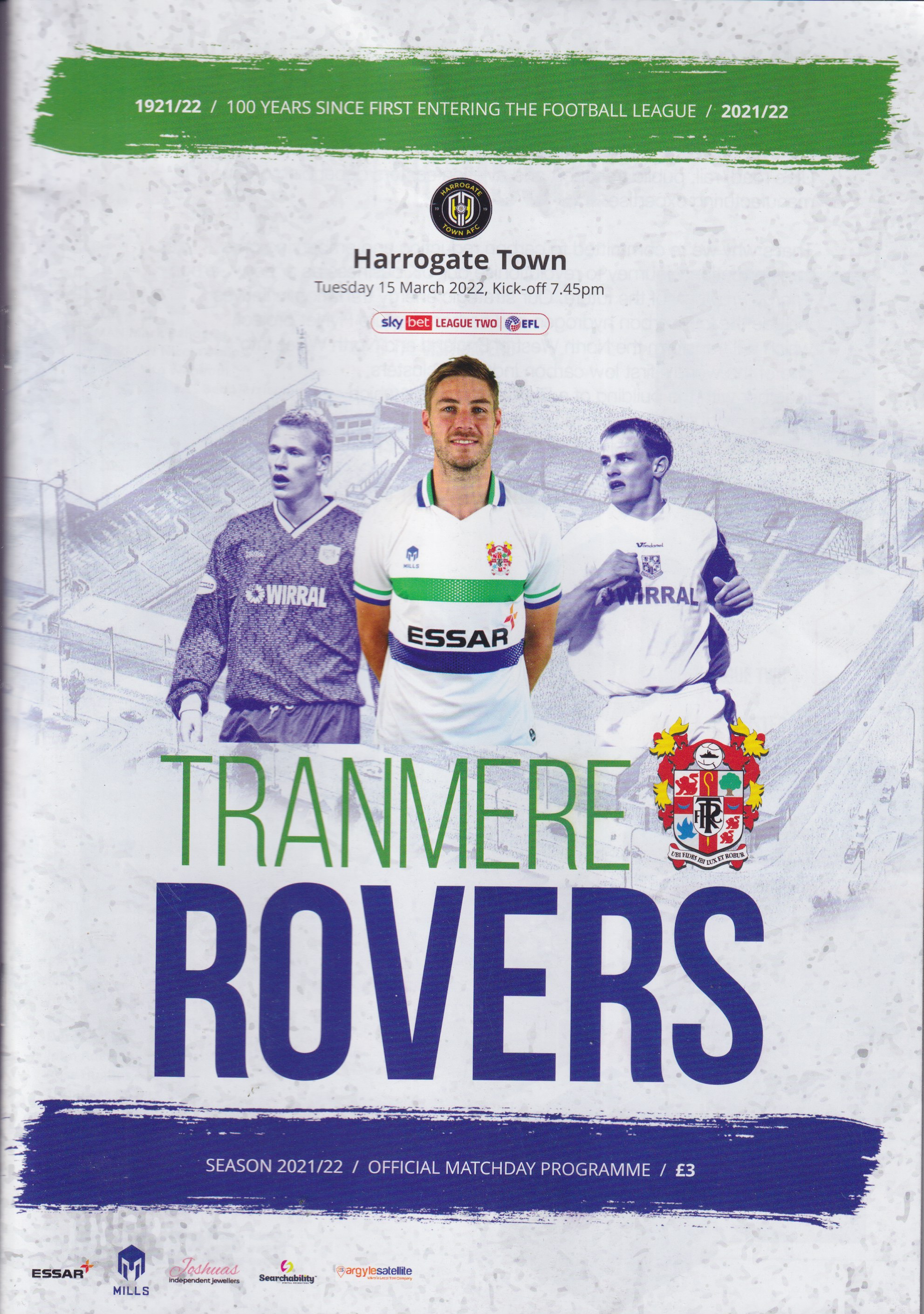 Match Programme for 15/03/2022
