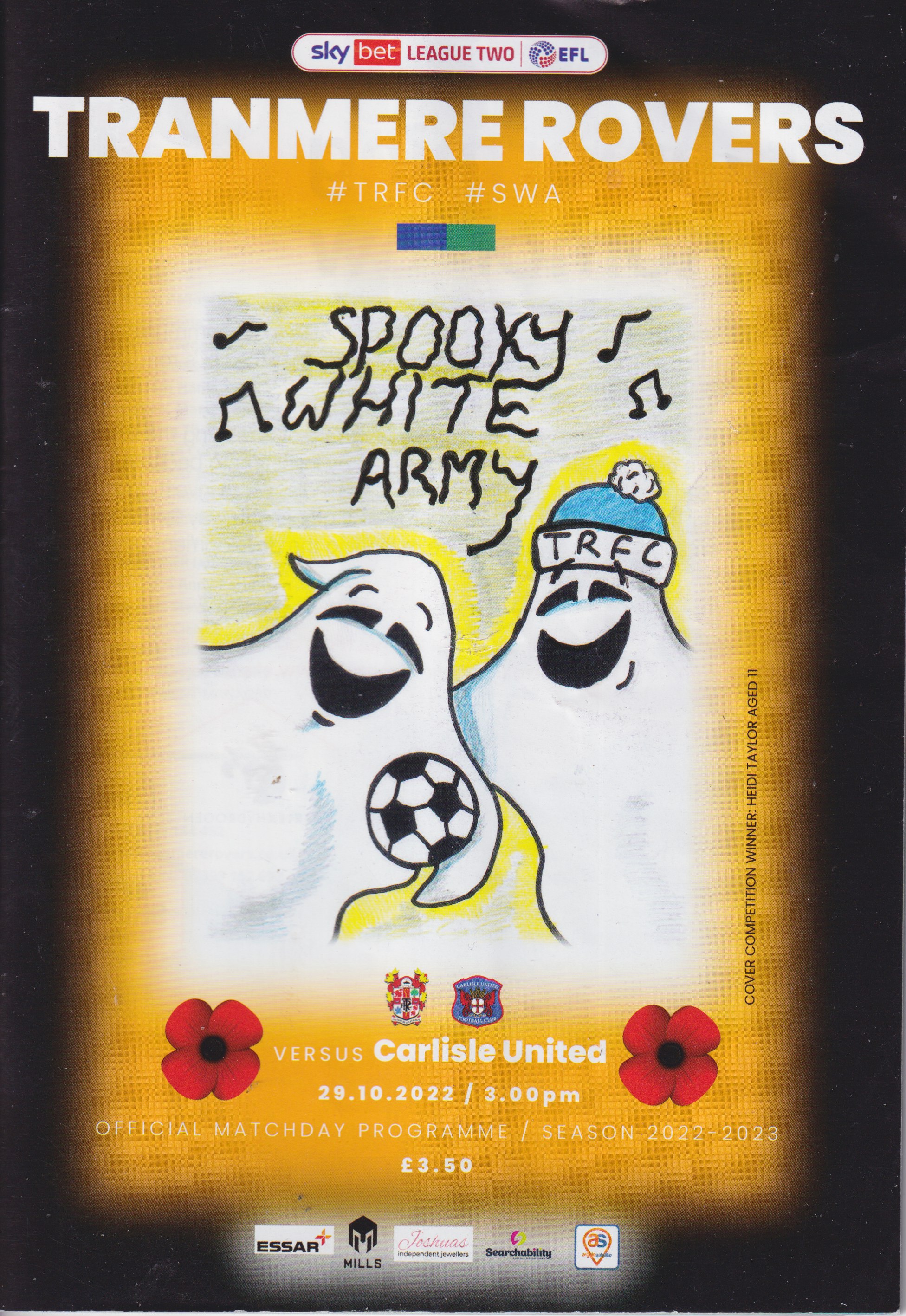 Match Programme for 29/10/2022