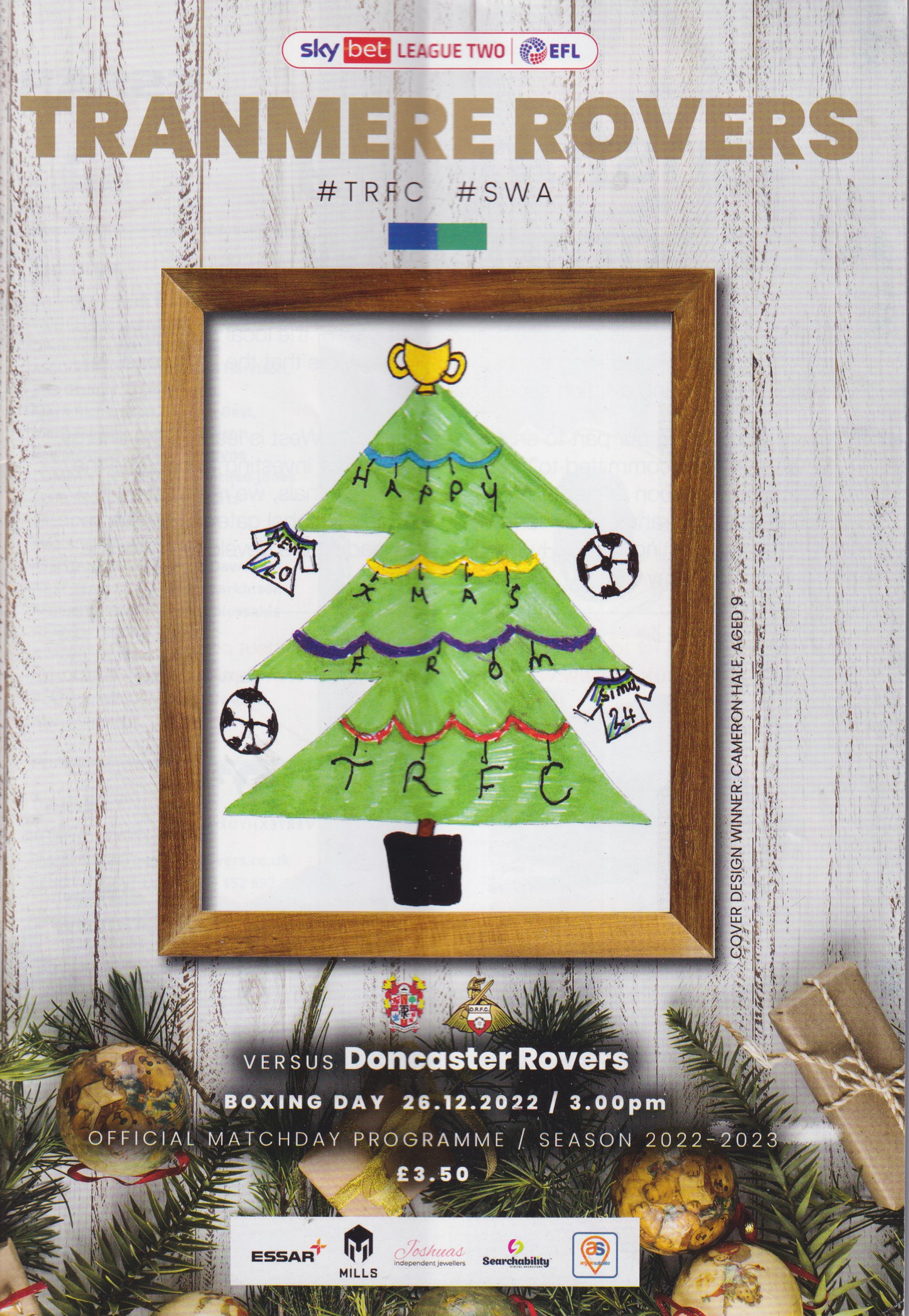 Match Programme for 26/12/2022