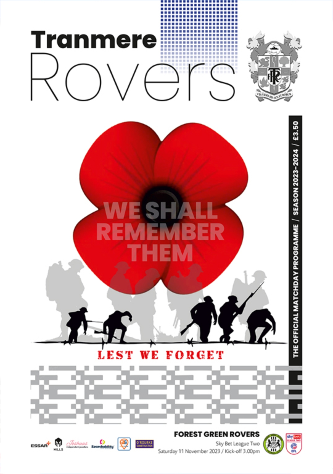 Match Programme for 11/11/2023