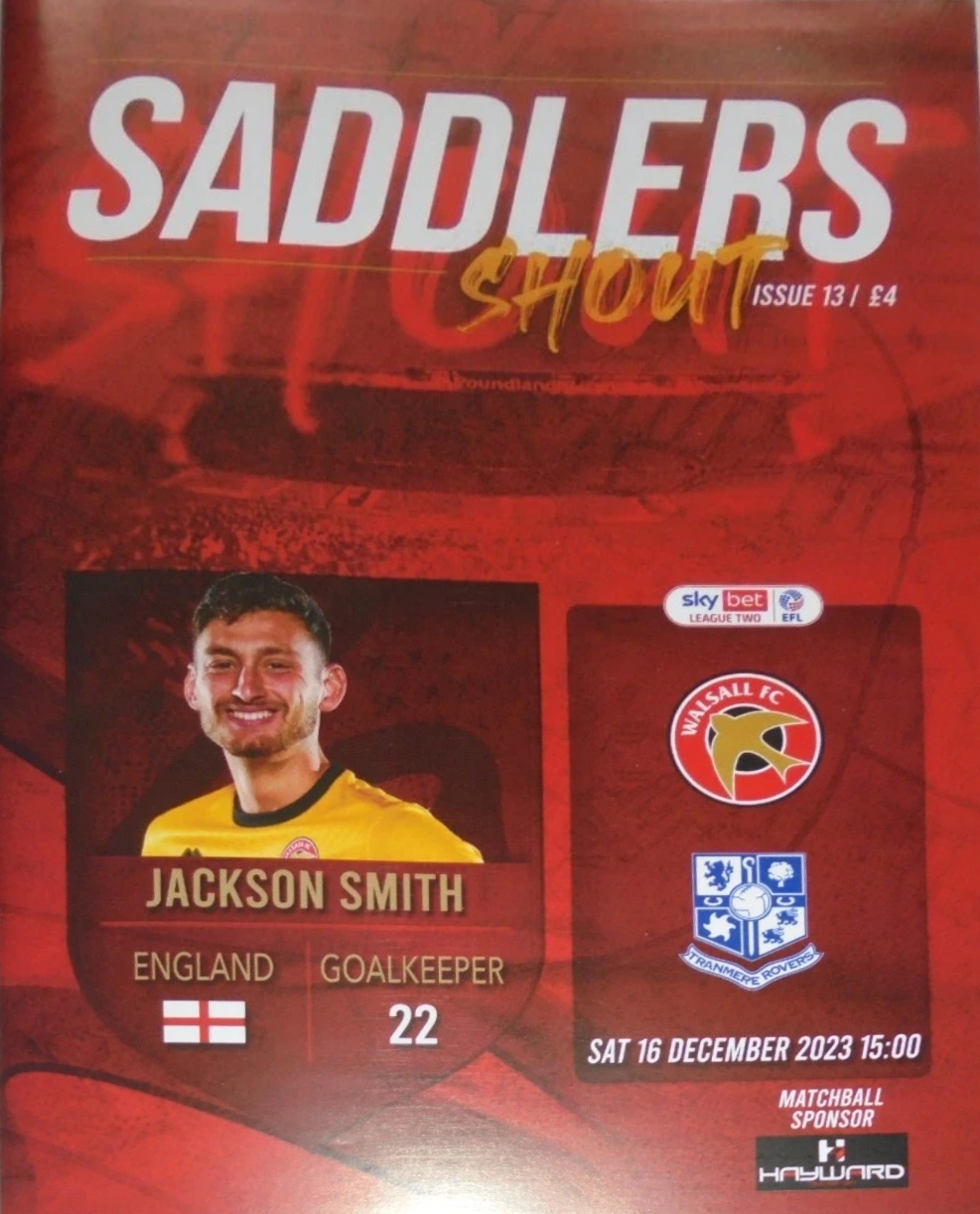 Match Programme for 16/12/2023