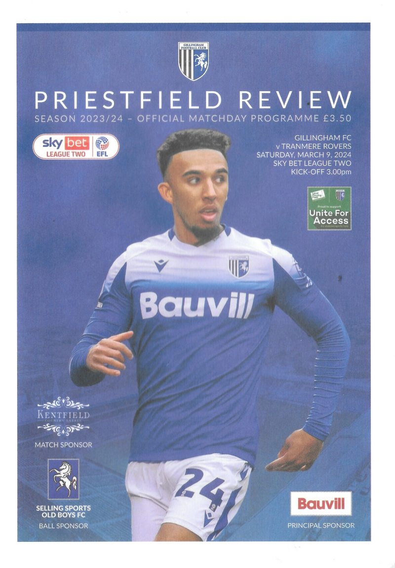 Match Programme for 09/03/2024