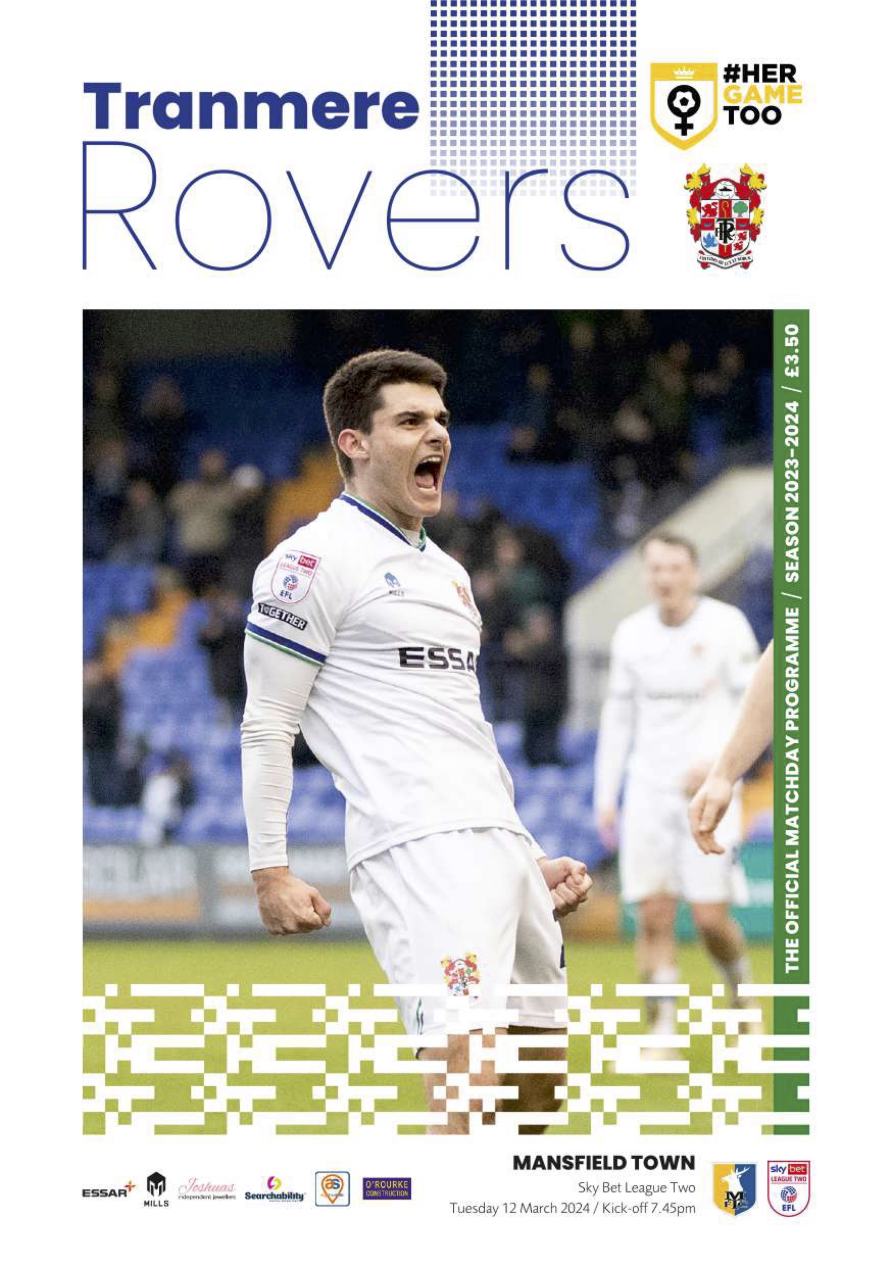 Match Programme for 12/03/2024
