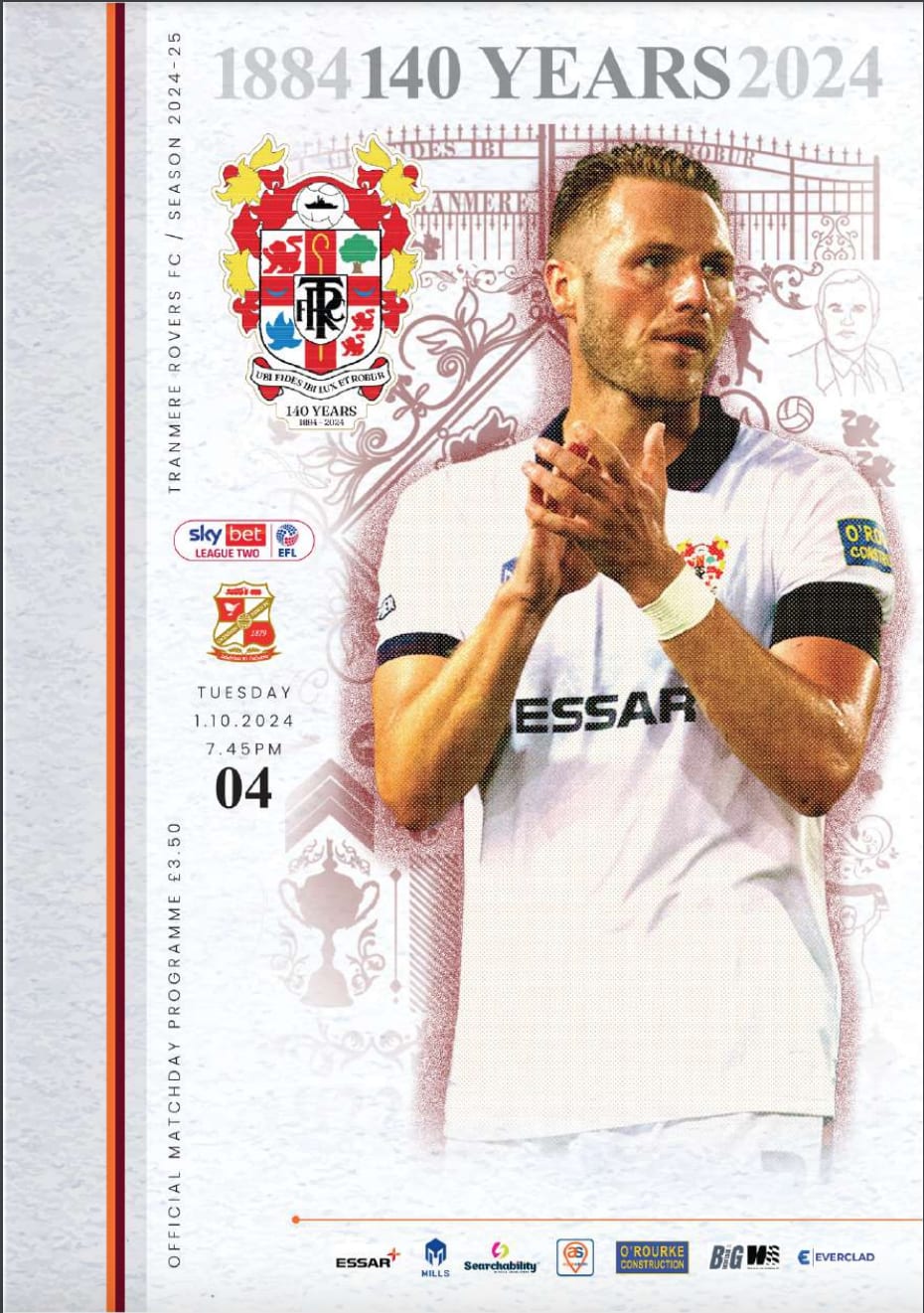 Match Programme for 01/10/2024