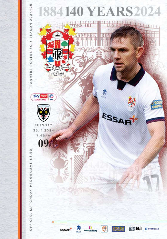 Match Programme for 26/11/2024