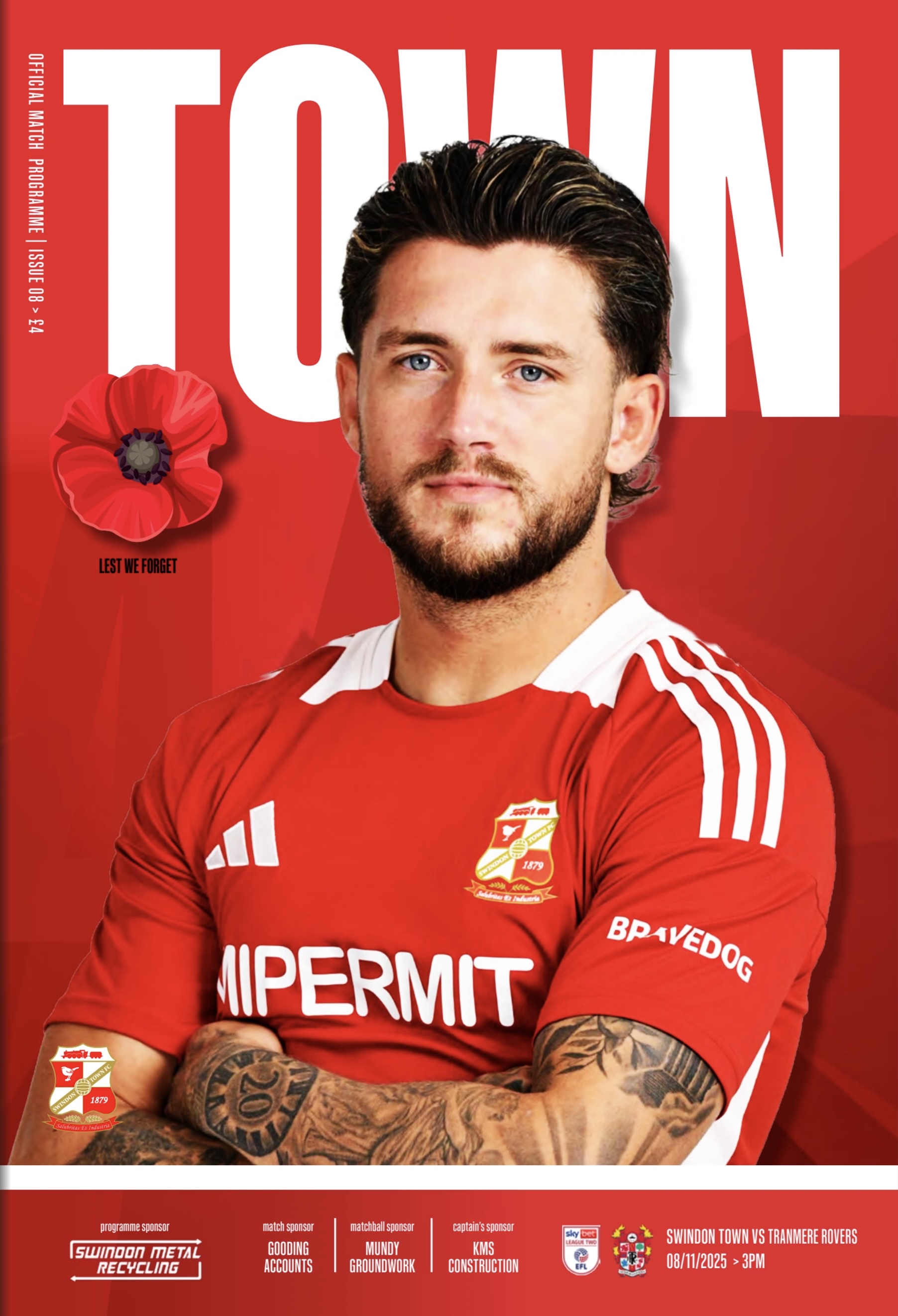 Match Programme for 08/11/2025