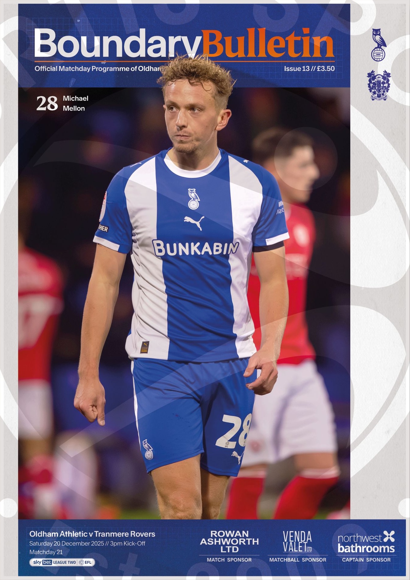 Match Programme for 20/12/2025