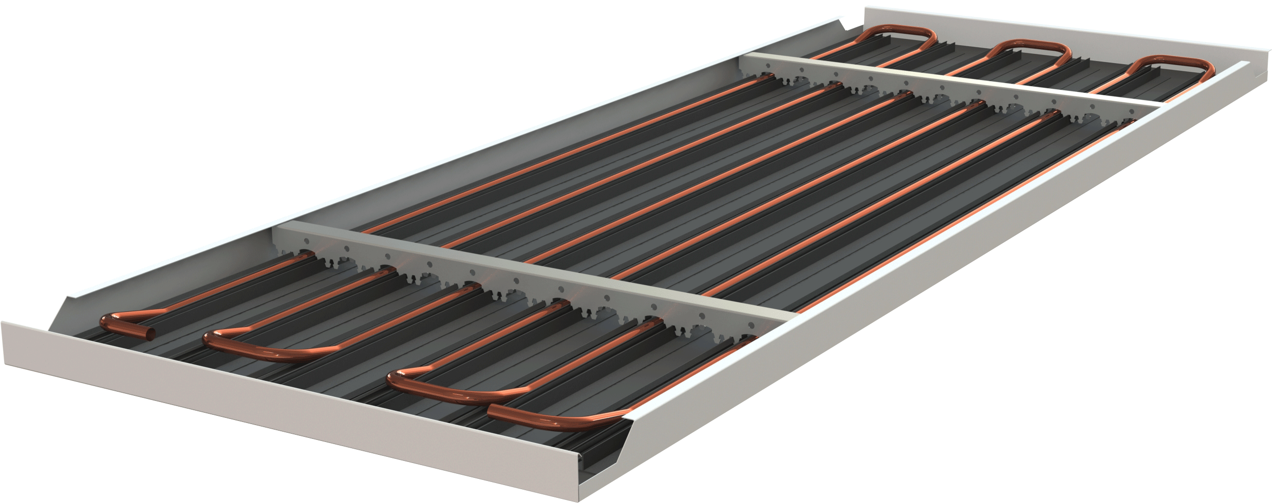 Technische Darstellung einer Metalldecke