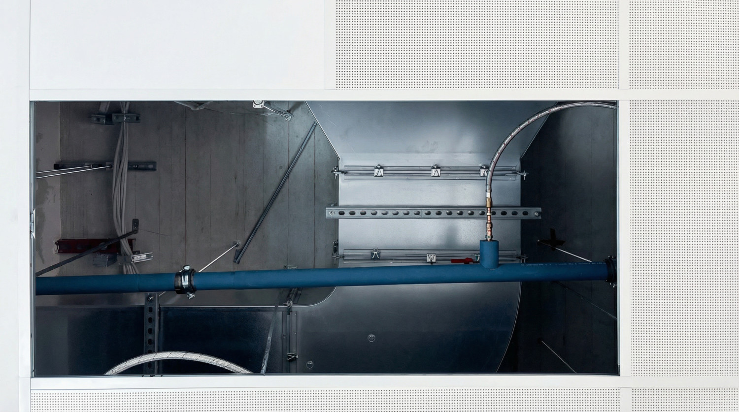 Detailansicht der Hochleistungs-Kühldecke