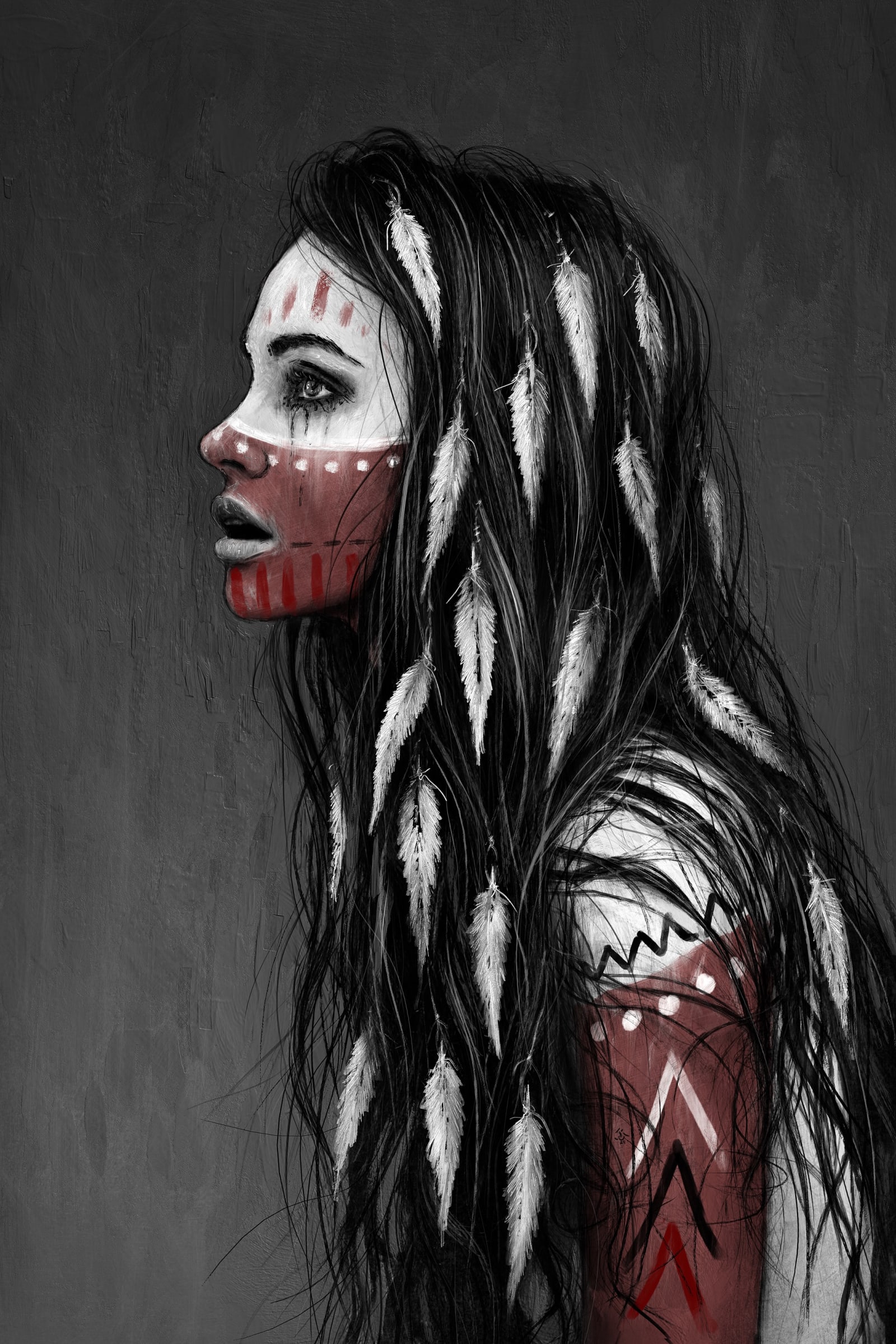 In Search of Hope, a surreal gothic fantasy digital portrait painting by Justin Gedak
