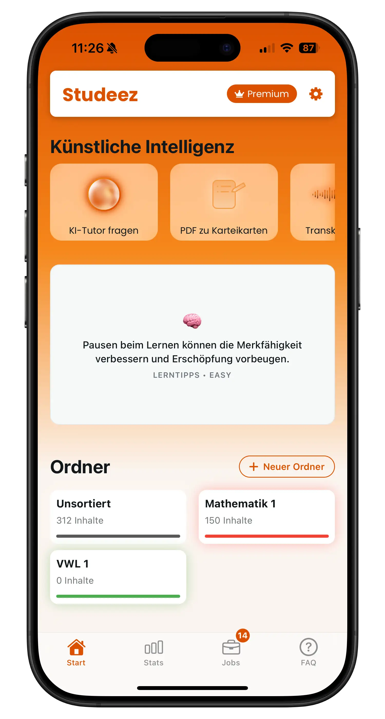 Studeez App Screenshot