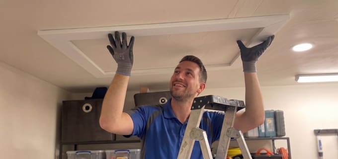 Installed AtticFrame in ceiling