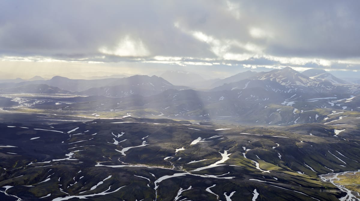 Photograph: iceland aerial rivers canyons