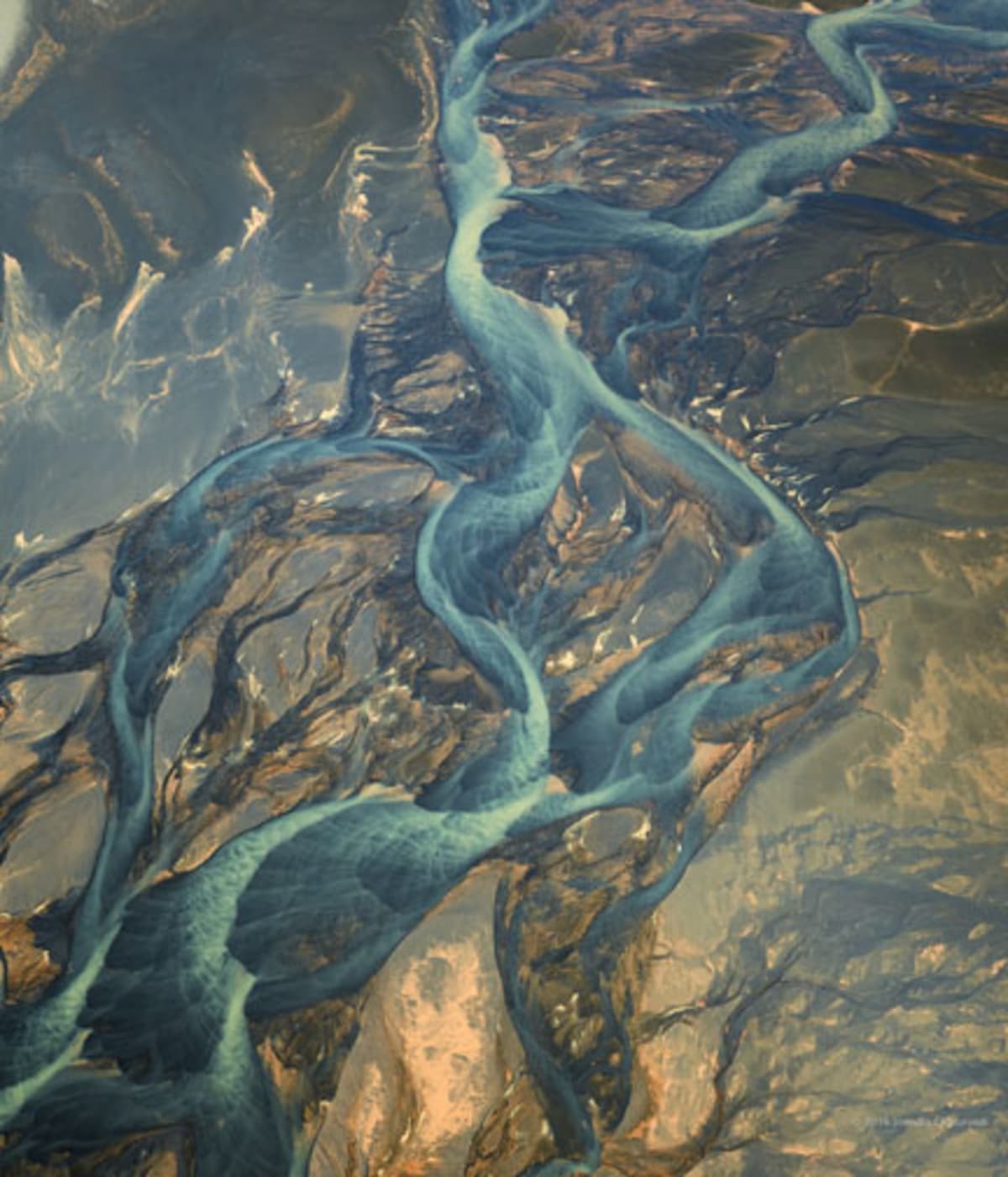 Photograph: river confluence aerial