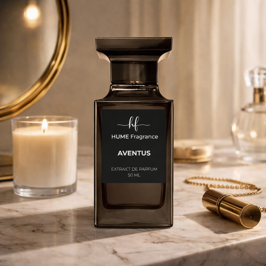 HUME Aventus perfume bottle
