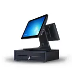 Caisse Enregistreuse Tactile POS Premax PM-POS15DP Double Écran - Intel Core i3, 4 Go RAM, 256 Go SSD, Wi-Fi - Noir