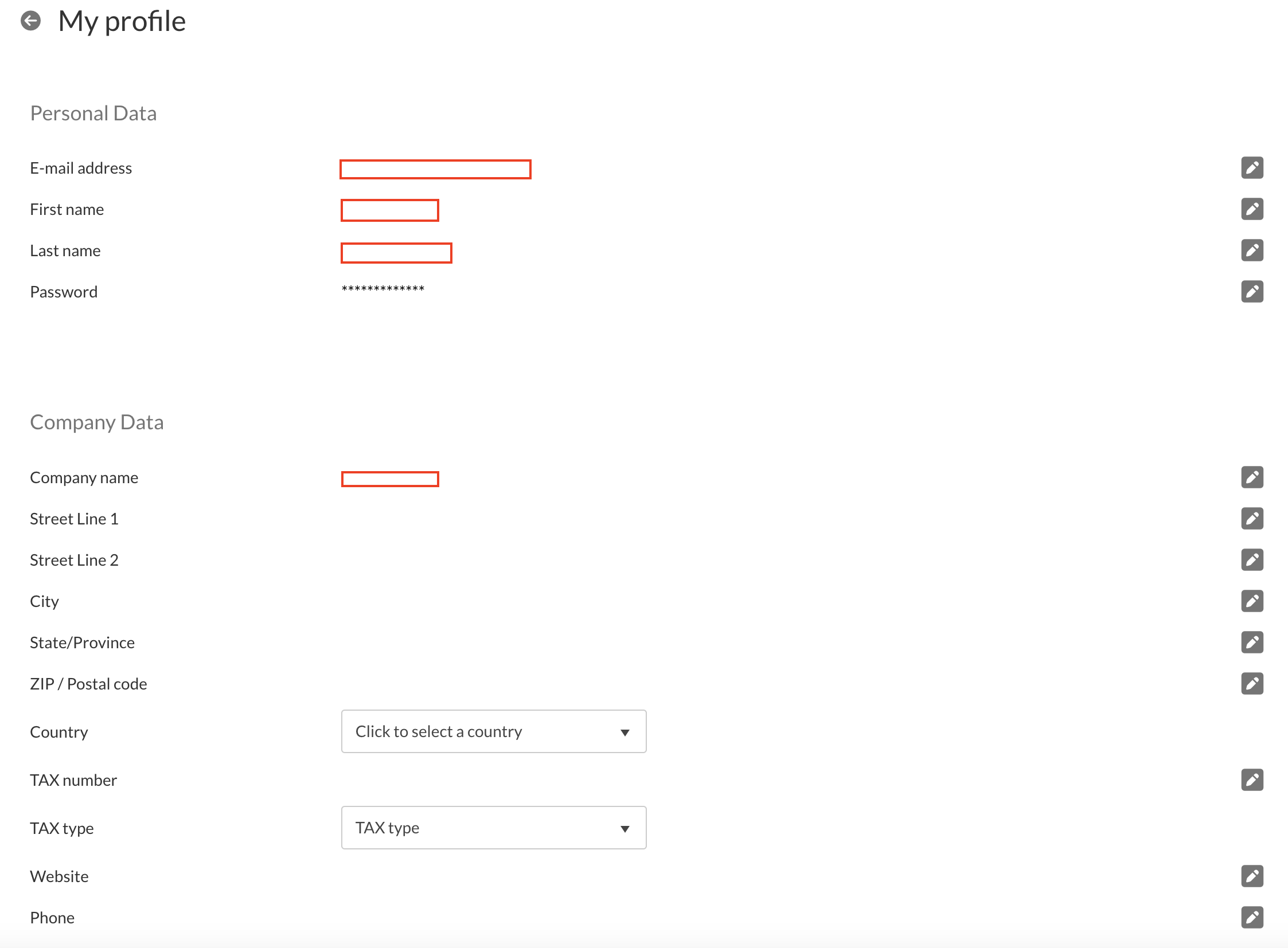 Profile Settings