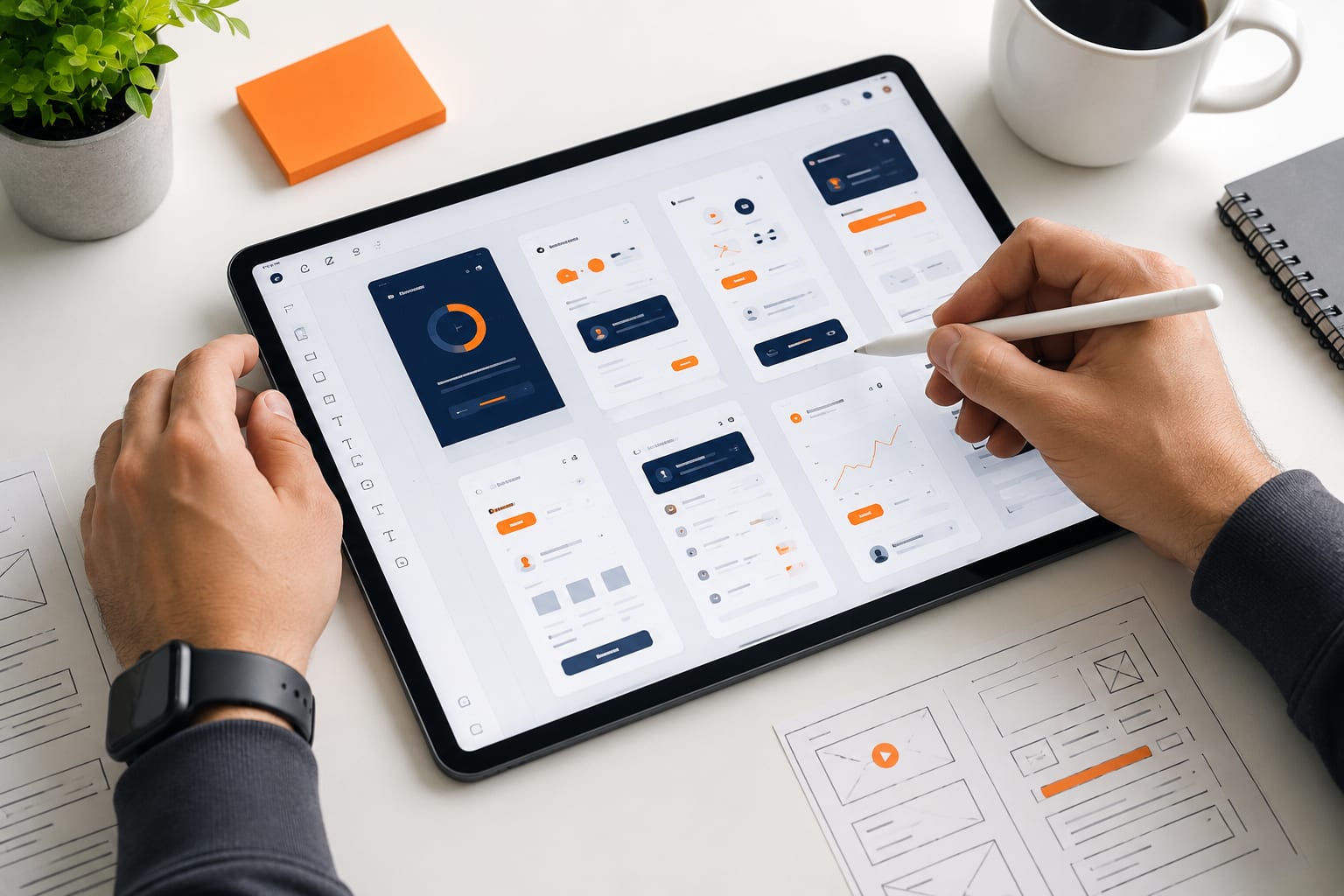 UI design and visual identity work