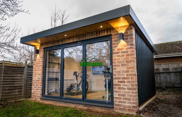 Garden Offices project completed in Biggin Hill by Fine Landscaping