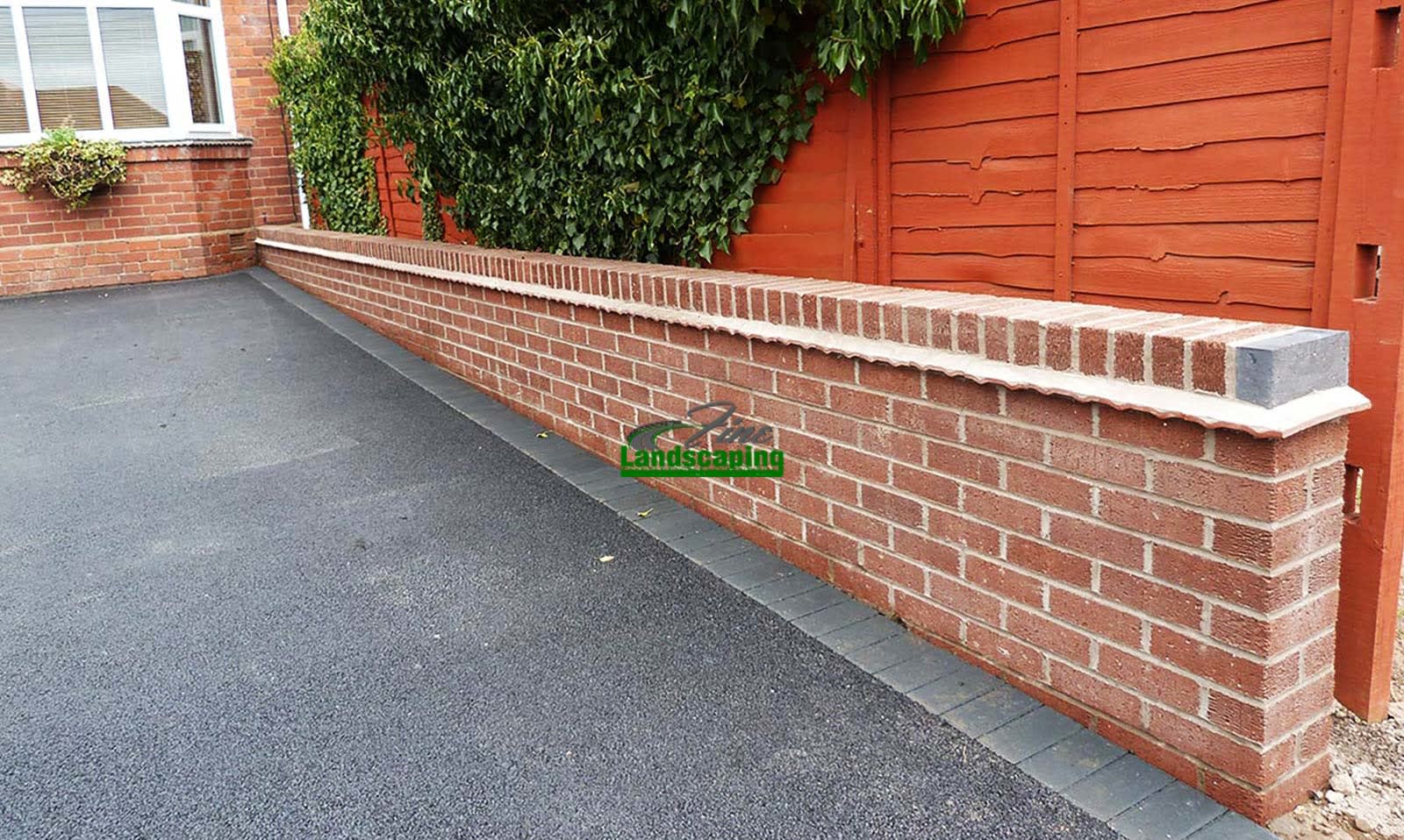 Brick garden wall