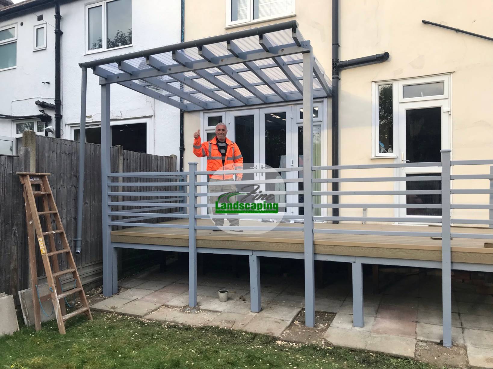 Pergola seating area