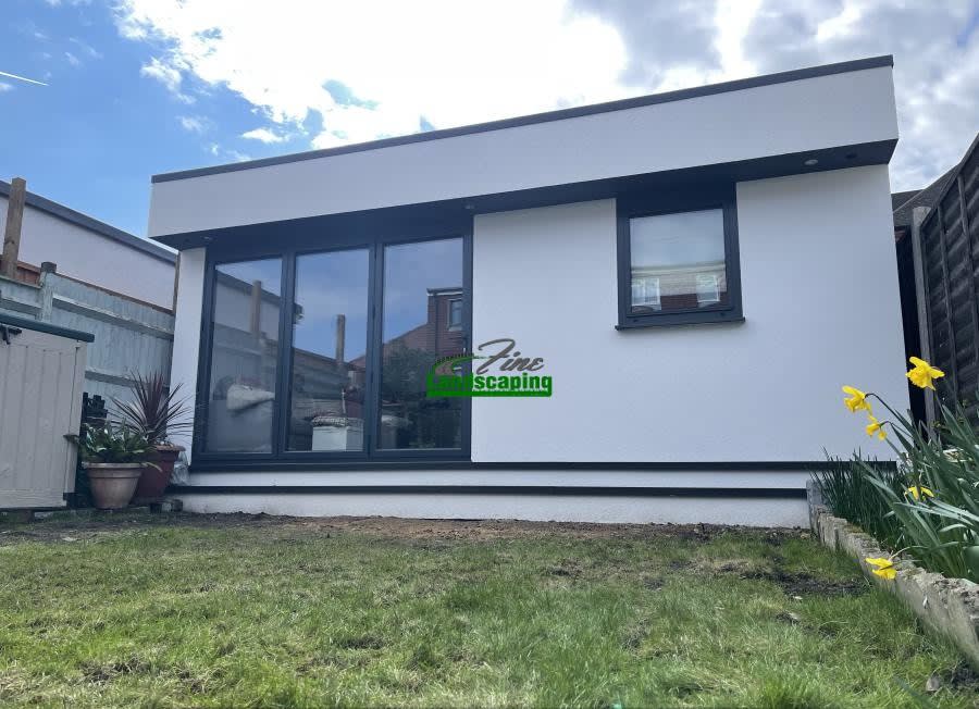 Garden office setting