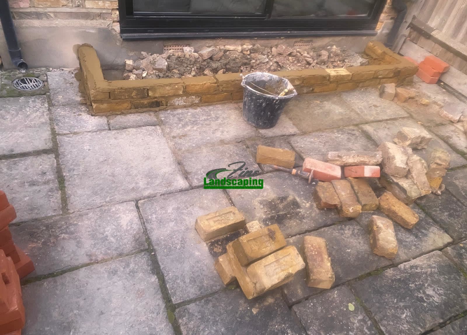 Front garden before paving