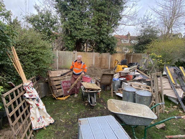 Streatham garden before decking installation