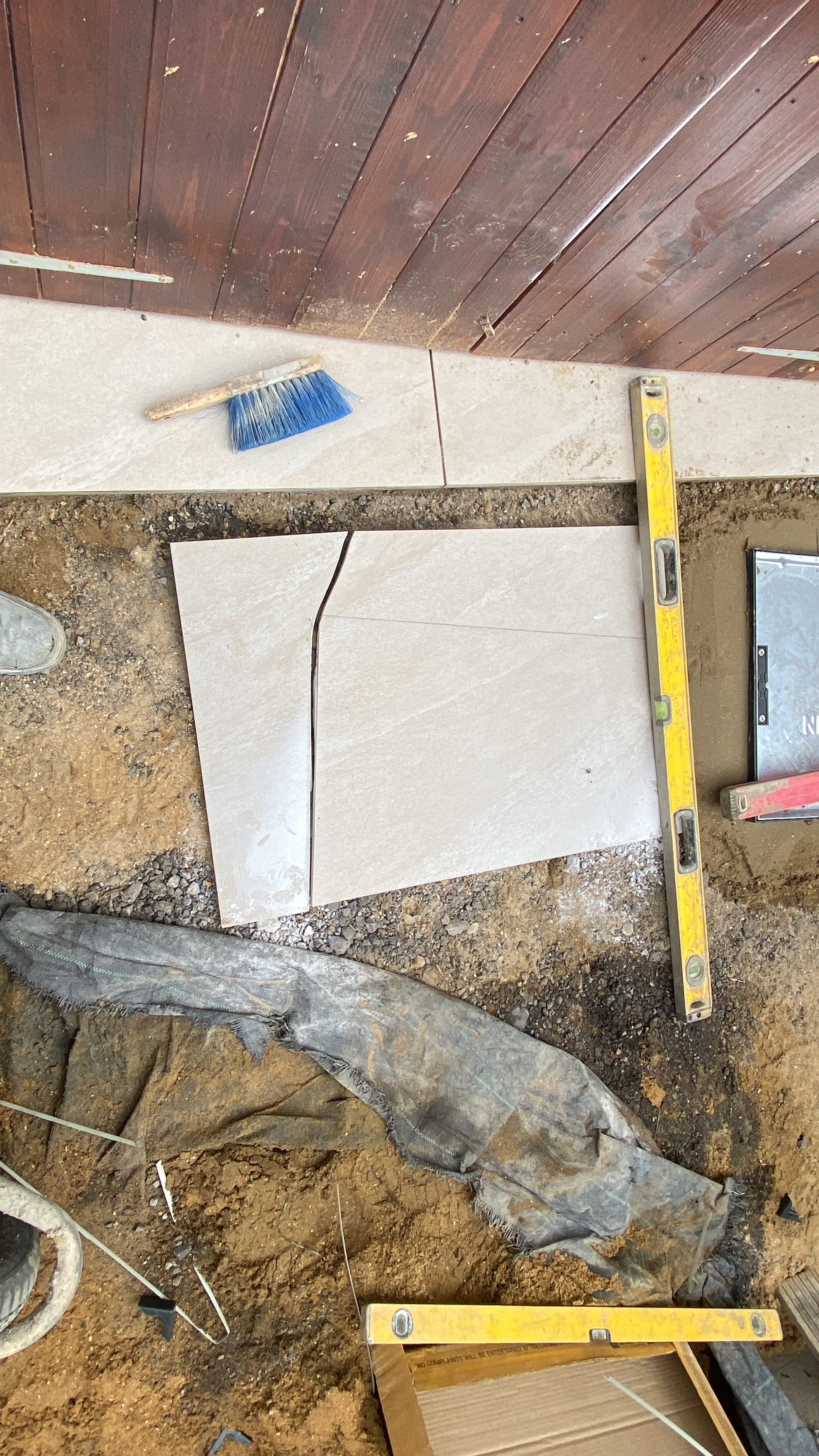 Garden drainage issues before eco drain Wimbledon