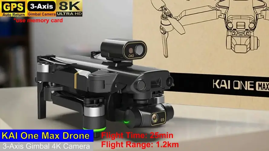 Flycam Kai One Max - Camera 8K UHD, Gimbal chống rung EIS 3 trục